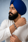Sarbloh Simrana 18 Pure Iron beads Mala Sikh Meditation Manka Bracelet Prayer Unisex Gift