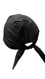 Black Cotton Plain Sikh Patka Two Tania Adjustable Head Wrap Unisex Hindu Headcover