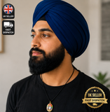Sikh Guru Nanak Gobind Singh Pendant Double Sided Oval Photo Necklace Dori UK DD57