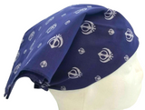 Sikh Punjabi Blue Khanda Cotton Rumal Head Wrap Cover Bandana Wedding Hankie New Unisex Roomal