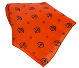 Sikh Rumal Punjabi Bandana Orange Khanda Print Head Wrap Handkerchief Unisex Hankie