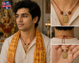 Sidh Shri Durga Kavach Rudraksha Hindu Blessed Necklace Evil Eye Nazar Talisman N2 Good luck Shiri Protection amulet