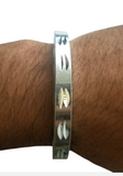 Sikh Kara Chunky Silver Look Kada Aluminium Singh Kaur Lightweight Bangle J14R Hindu Bracelet
