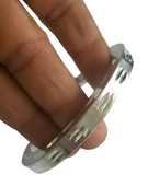 Sikh Kara Chunky Silver Look Kada Aluminium Singh Kaur Lightweight Bangle J14R Hindu Bracelet
