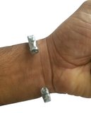Sikh Kara Chunky Silver Look Kada Aluminium Singh Kaur Lightweight Bangle J14R Hindu Bracelet