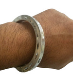 Sikh Kara Chunky Silver Look Kada Aluminium Singh Kaur Lightweight Bangle J14R Hindu Bracelet