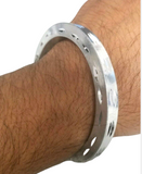 Sikh Kara Chunky Silver Look Kada Aluminium Singh Kaur Lightweight Bangle J14R Hindu Bracelet