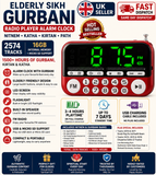 Elderly Sikh Gurbani Radio Player Alarm Clock Nitnem 2574 Tracks Sukhmani path