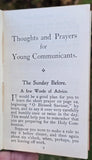 Thoughts and Prayers for Young Communicants Vintage 1920 Christian Book B29 Rare