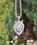 Stainless Steel Lion King Necklace Gold & Silver Plated adjustable Chain Q52R Crown Pendant Unisex
