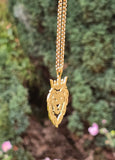 Stainless Steel Lion King Necklace Gold & Silver Plated adjustable Chain Q52R Crown Pendant Unisex