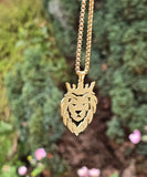 Stainless Steel Lion King Necklace Gold & Silver Plated adjustable Chain Q52R Crown Pendant Unisex