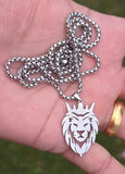 Stainless Steel Lion King Necklace Gold & Silver Plated adjustable Chain Q52R Crown Pendant Unisex