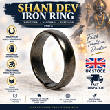 Shani Protection Plain Iron Ring – Black Horse Shoe Iron Chala Saturn Astrology