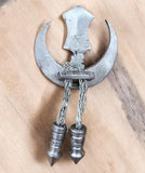 Sarbloh Sikh Chand Tora Brooch Pin Turban Dumala Dastar Patka Singh Handmade BBB