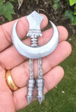 Sarbloh Sikh Chand Tora Brooch Pin Turban Dumala Dastar Patka Singh Handmade BBB