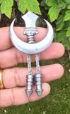 Sarbloh Sikh Chand Tora Brooch Pin Turban Dumala Dastar Patka Singh Handmade BBB