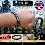 Om Namah Shivaya Kara Black Stainless Steel Hindu Shiva Kada Ohm Namo Bangle R8 Shivaey Smooth Flat Bracelet