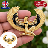 Egyptian Fairy Angel Brooch Gold Plated Vintage Look Royal Pin K23 Egypt Broach Unisex design