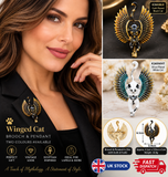 Flying cat angel egypt god gold or silver plated brooch celebrity broach pin k26