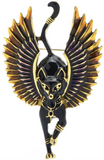 Flying cat angel egypt god gold or silver plated brooch celebrity broach pin k26