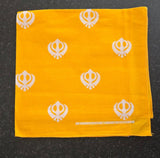 Sikh Khalsa Khanda Rumal Bandana 100% Cotton Head Cover Orange Yellow Blue Hanky