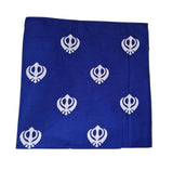 Sikh Khalsa Khanda Rumal Bandana 100% Cotton Head Cover Orange Yellow Blue Hanky