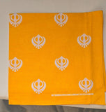 Sikh Khalsa Khanda Rumal Bandana 100% Cotton Head Cover Orange Yellow Blue Hanky