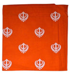 Sikh Khalsa Khanda Rumal Bandana 100% Cotton Head Cover Orange Yellow Blue Hanky