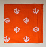 Sikh Khalsa Khanda Rumal Bandana 100% Cotton Head Cover Orange Yellow Blue Hanky