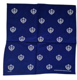 Sikh Khalsa Khanda Rumal Bandana 100% Cotton Head Cover Orange Yellow Blue Hanky