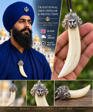 Sikh Pendant Nihang Shikaar Dand Nazar Protection Authentic Jangli Soor Evil Eye Gift