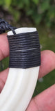 Sikh Pendant Natural Pig Dand Necklace Jangli Soor Dand Shikaar Punjabi Talisman Nihang Nazar Protection Authentic