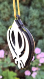 Wooden Khanda Car Hanger Punjabi Sikh kaur Evil Eye Protection Mirror Pendant Nazar Shield