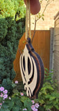 Wooden Khanda Car Hanger Punjabi Sikh kaur Evil Eye Protection Mirror Pendant Nazar Shield