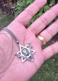 Star of David Lion Sword Pendant Necklace Stainless Steel Nazar Protection Gift Talisman Amulet
