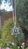 Star of David Lion Sword Pendant Necklace Stainless Steel Nazar Protection Gift Talisman Amulet