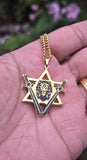 Star of David Lion Sword Pendant Necklace Stainless Steel Nazar Protection Gift Talisman Amulet