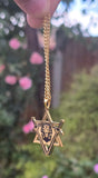 Star of David Lion Sword Pendant Necklace Stainless Steel Nazar Protection Gift Talisman Amulet