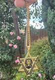 Star of David Lion Sword Pendant Necklace Stainless Steel Nazar Protection Gift Talisman Amulet