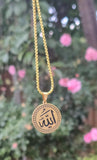 Allah Pendant Necklace Stainless Steel Muslim Islamic Nazar Evil Eye Talisman Q6 Amulet