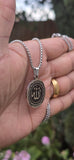 Allah Pendant Necklace Stainless Steel Muslim Islamic Nazar Evil Eye Talisman Q6 Amulet