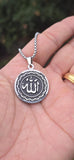 Allah Pendant Necklace Stainless Steel Muslim Islamic Nazar Evil Eye Talisman Q6 Amulet
