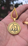 Allah Pendant Necklace Stainless Steel Muslim Islamic Nazar Evil Eye Talisman Q6 Amulet