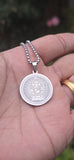 Lord Ganesh Stainless Steel Pendant Necklace Hindu Ganesha Laser Engraved Gift