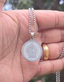 Lord Ganesh Stainless Steel Pendant Necklace Hindu Ganesha Laser Engraved Gift