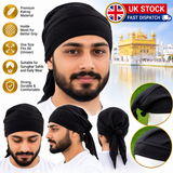 Sikh Patka Punjabi Turban Pathka Black Katrai Corduroy Singh Head Wrap Bandana Xh Unisex Keski