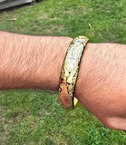 Punjab Kara Sikh Kada – Black & Gold Plated Khanda Panjab Lion Tiger Baaz Bangle Punjabi Bracelet