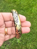 Punjab Kara Sikh Kada – Black & Gold Plated Khanda Panjab Lion Tiger Baaz Bangle Punjabi Bracelet