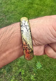 Punjab Kara Sikh Kada – Black & Gold Plated Khanda Panjab Lion Tiger Baaz Bangle Punjabi Bracelet